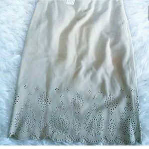 Banana Republic suede leather skirt
